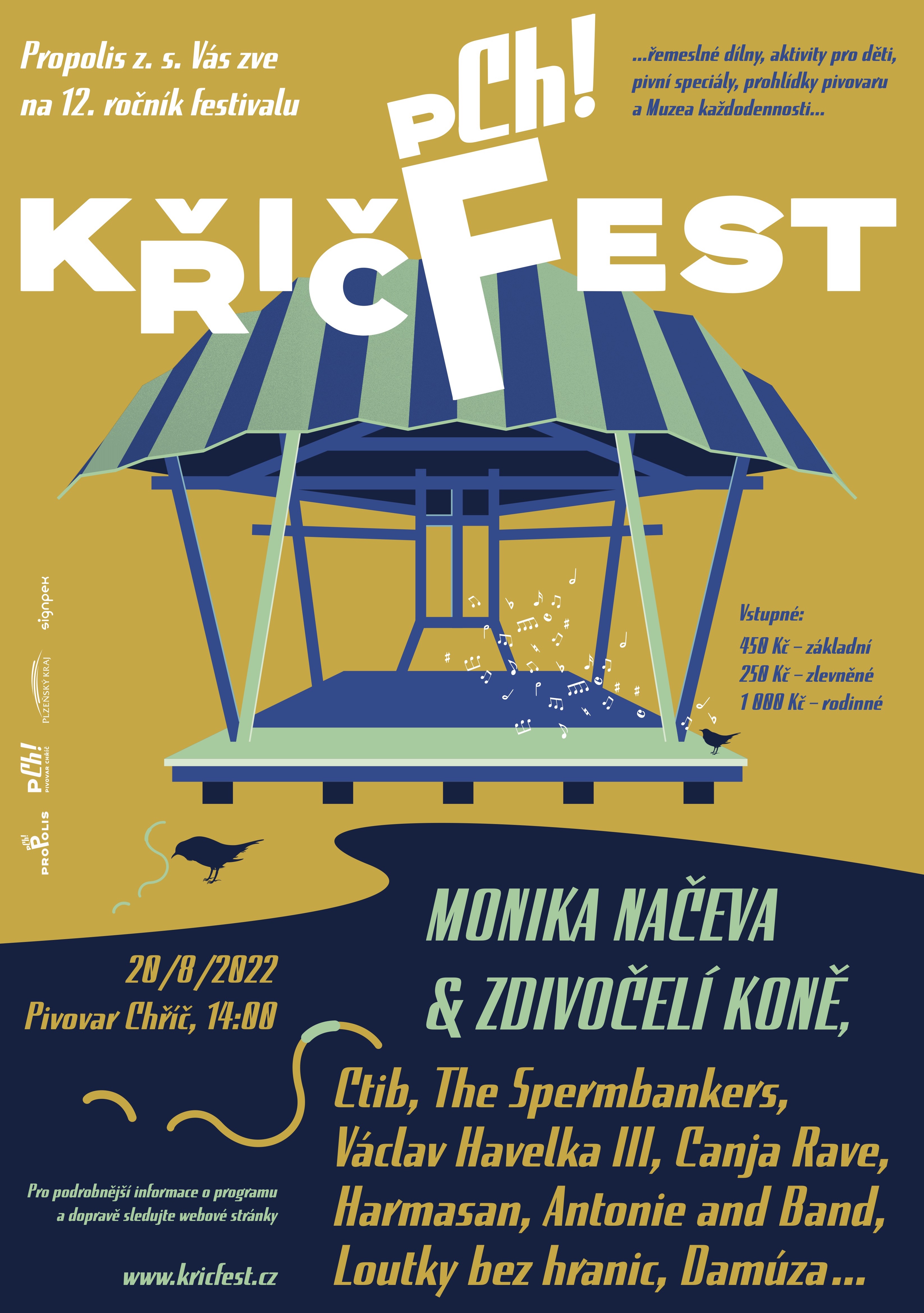 Křič Fest- festival Chříč- Monika Načeva a Zdivočelí koně, Harmasan, The Spermbankers, Canja Rave -Chříč